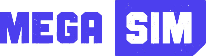 Mega SIM Logo (weiß)